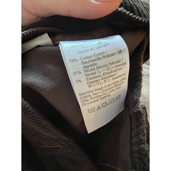 Madewell Emmett Wide Leg Corduroy Pants Women's Size 30 Petite Brown Casual - Picture 4 of 6